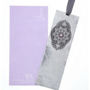 Wendell August Forge June Birthstone Bookmark Aluminum‎ Pink Crystal Mandala NEW